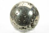 Polished Pyrite Sphere - Peru #228365-2